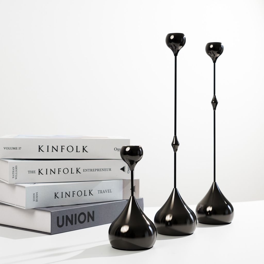 Set 3 Chân Đế Nến Để Bàn Tiệc Kim Loại Cao Cấp