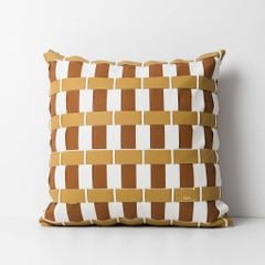 Vỏ Gối Tựa Lưng Jacquard Tông Nâu Sang Trọng