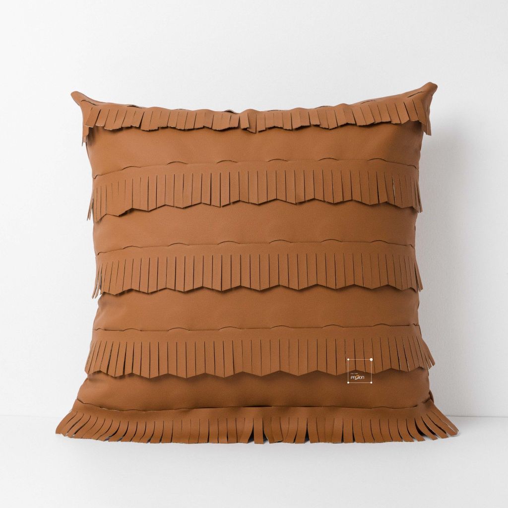 Vỏ Gối Tựa Lưng Jacquard Tông Nâu Sang Trọng