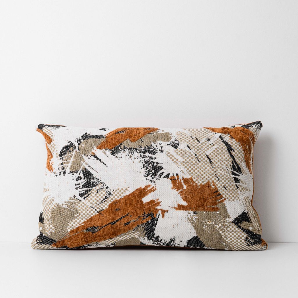 Vỏ Gối Tựa Lưng Jacquard Tông Nâu Sang Trọng