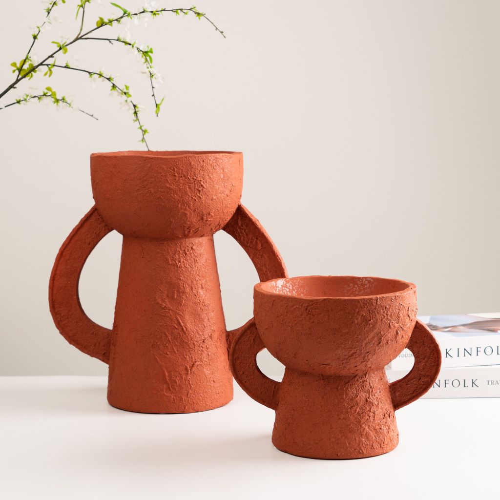 Set Tượng Decor Gốm Sứ Tay Cầm Hình Chiếc Cup Trừu Tượng