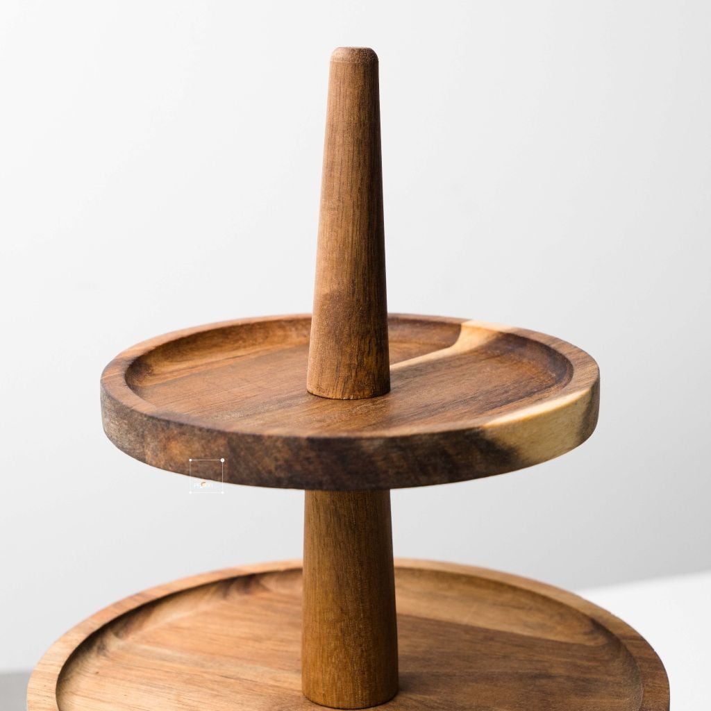 Kệ Khay Gỗ Để Bánh Trang Trí Bàn Tiệc Nhiều Tầng