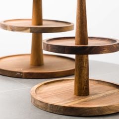 Kệ Khay Gỗ Để Bánh Trang Trí Bàn Tiệc Nhiều Tầng