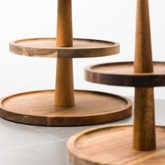 Kệ Khay Gỗ Để Bánh Trang Trí Bàn Tiệc Nhiều Tầng