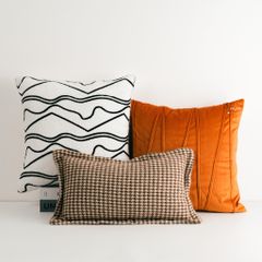 Set Vỏ Gối Tựa Lưng Phong Cách Nâu Be Tối Giản - Set 1