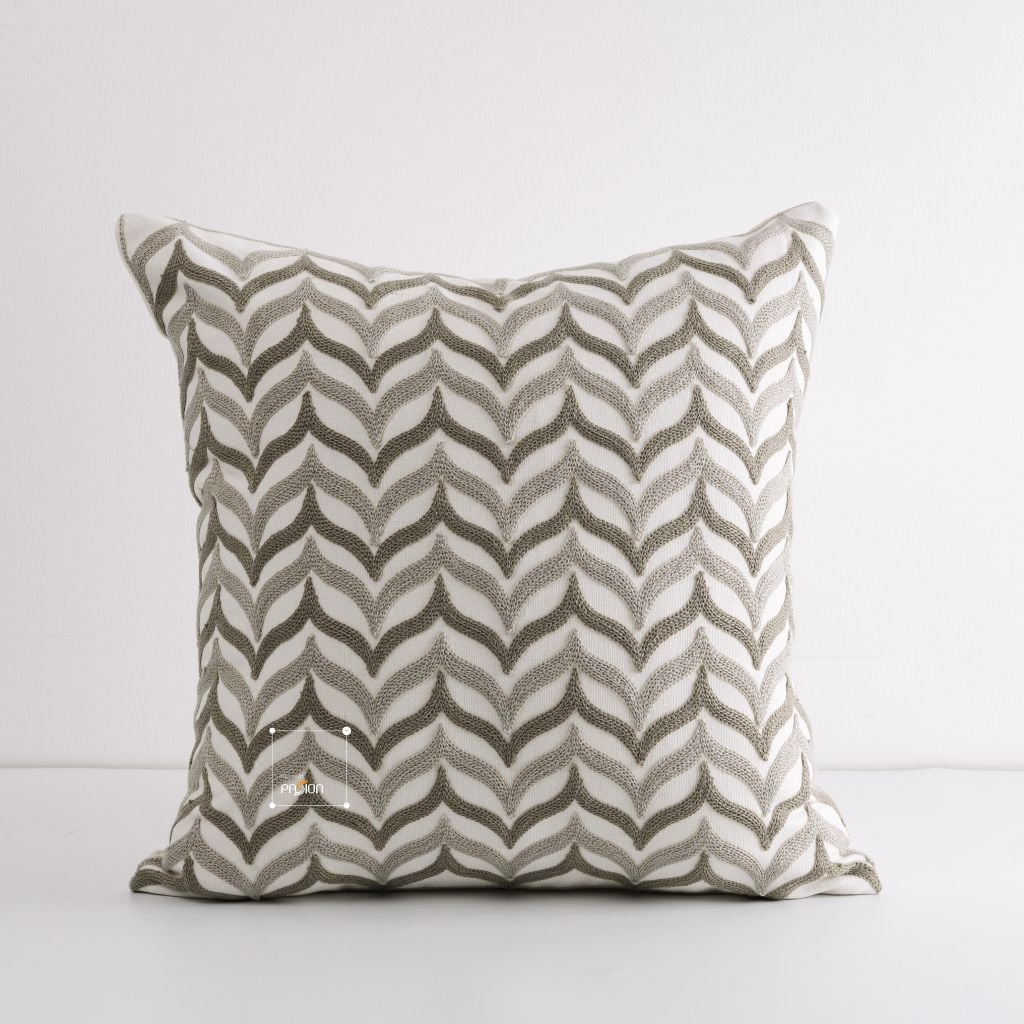 Set Vỏ Gối Tựa Lưng Phong Cách Nâu Be Tối Giản - Set 3