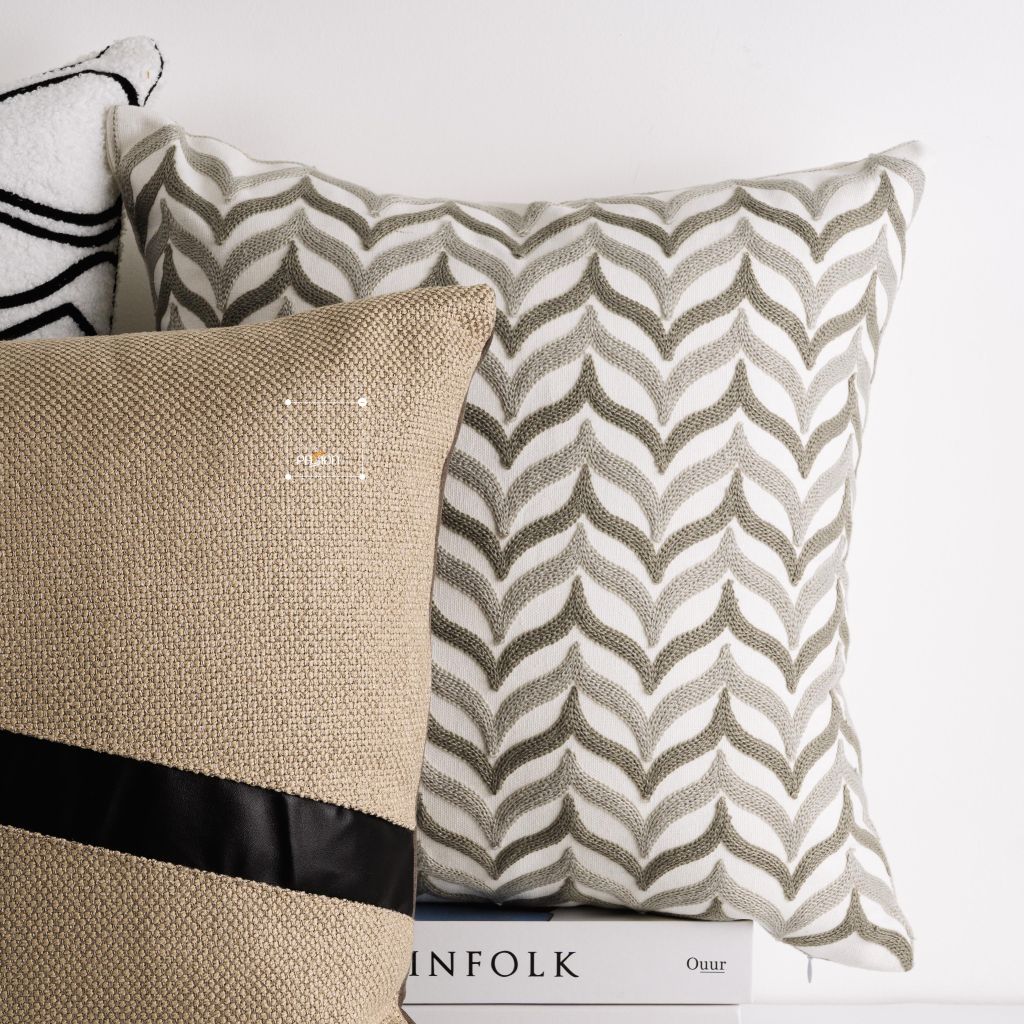 Set Vỏ Gối Tựa Lưng Phong Cách Nâu Be Tối Giản - Set 3