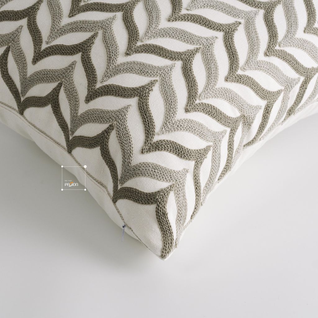 Set Vỏ Gối Tựa Lưng Phong Cách Nâu Be Tối Giản - Set 3