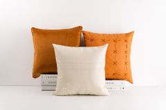 Set Vỏ Gối Tựa Lưng Phong Cách Nâu Be Tối Giản - Set 5