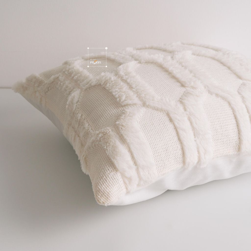 Set Vỏ Gối Tựa Lưng Phong Cách Nâu Be Tối Giản - Set 8