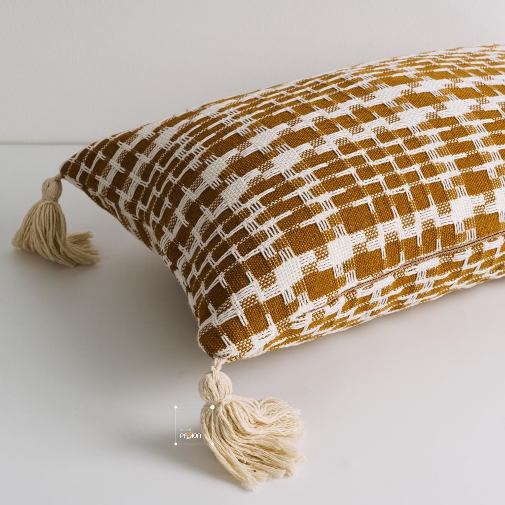 Set Vỏ Gối Tựa Lưng Phong Cách Nâu Be Tối Giản - Set 8