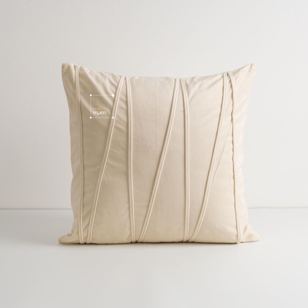 Set Vỏ Gối Tựa Lưng Phong Cách Nâu Be Tối Giản - Set 9
