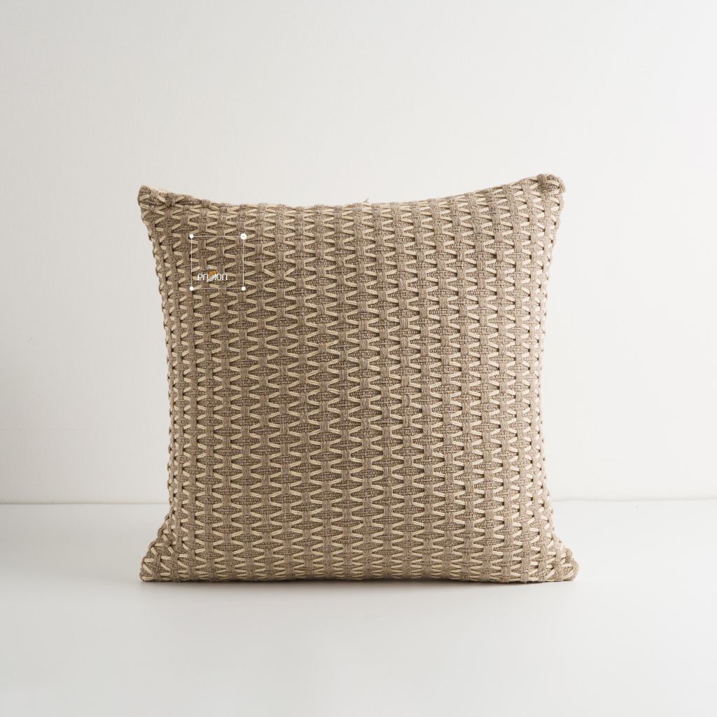 Set Vỏ Gối Tựa Lưng Phong Cách Nâu Be Tối Giản - Set 10