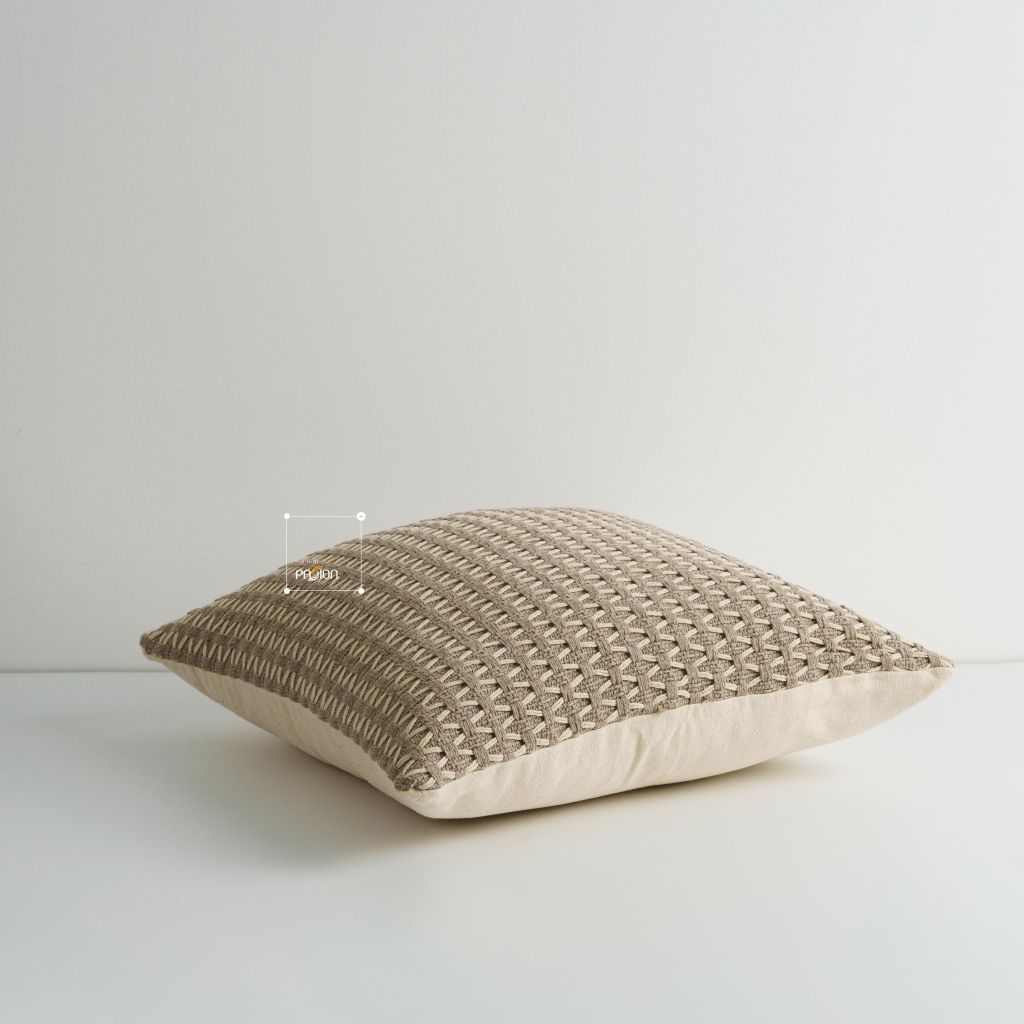 Set Vỏ Gối Tựa Lưng Phong Cách Nâu Be Tối Giản - Set 10