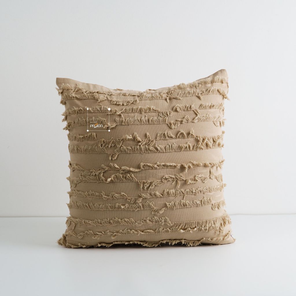 Set Vỏ Gối Tựa Lưng Phong Cách Nâu Be Tối Giản - Set 14