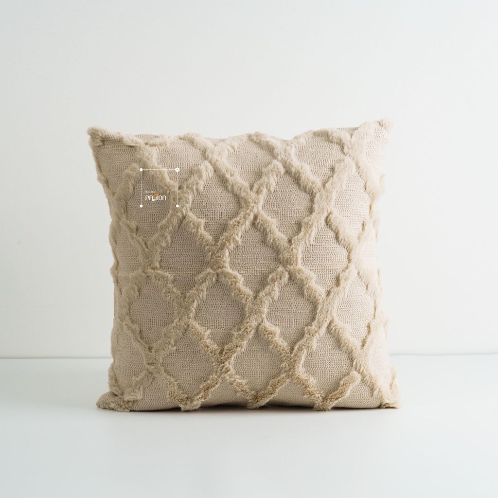 Set Vỏ Gối Tựa Lưng Phong Cách Nâu Be Tối Giản - Set 14