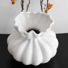 Bình Hoa Gốm Sứ Wabi Sabi Cổ Điển Hình Búp Hoa