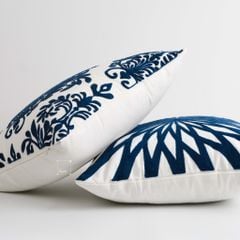 Vỏ Gối Tựa Lưng Sofa Thêu Hoa Châu Âu