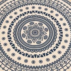 Thảm Canvas Tròn Tua Rua Scadivian Thổ Cẩm