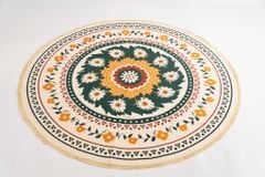 Thảm Tròn Canvas Bohemian Trang Trí