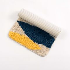 Thảm Chùi Chân Cotton Len Phối Màu Xanh Vàng