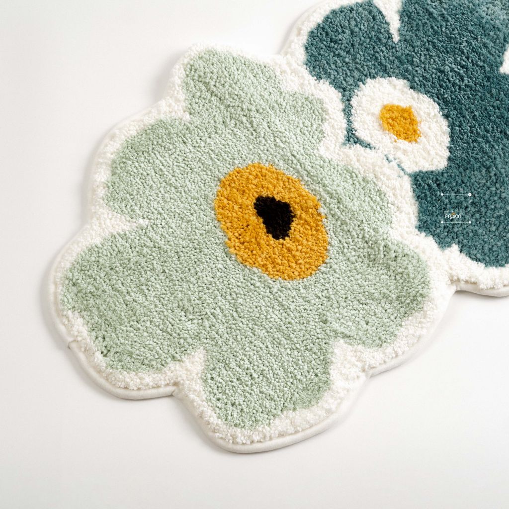 Thảm Lau Chân Bông Hoa Thấm Hút Nước