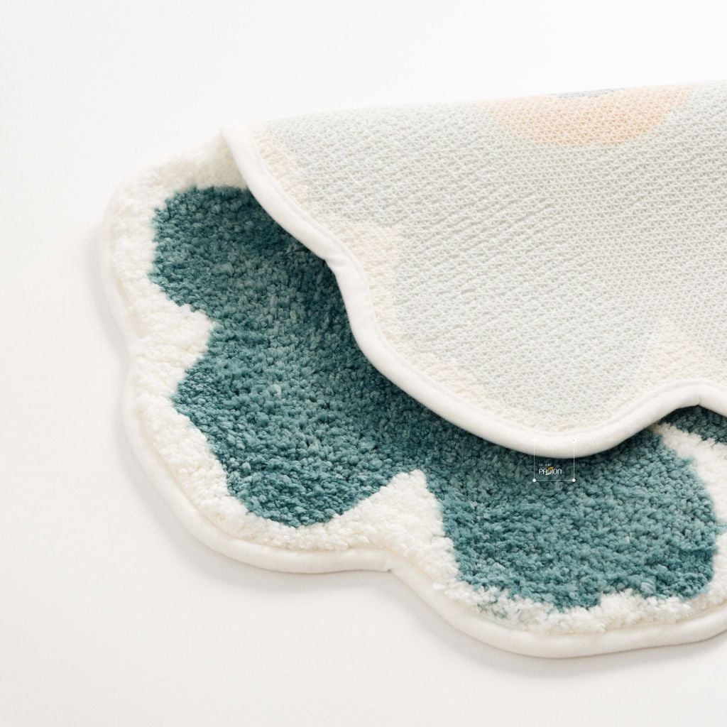 Thảm Lau Chân Bông Hoa Thấm Hút Nước