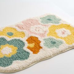 Thảm Lau Chân Bông Hoa Thấm Hút Nước