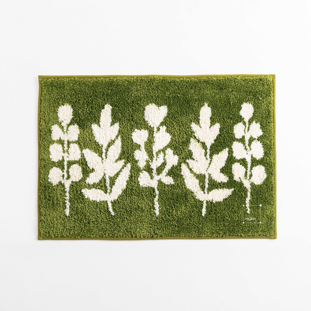 Thảm Lau Chân Thảm Ra Vào Cửa Cotton Len Lá Xanh