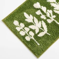 Thảm Lau Chân Thảm Ra Vào Cửa Cotton Len Lá Xanh