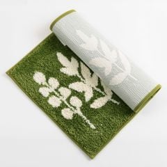 Thảm Lau Chân Thảm Ra Vào Cửa Cotton Len Lá Xanh