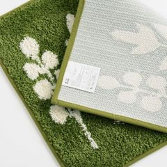 Thảm Lau Chân Thảm Ra Vào Cửa Cotton Len Lá Xanh