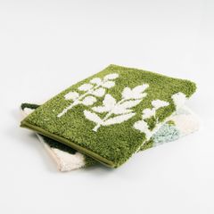 Thảm Lau Chân Thảm Ra Vào Cửa Cotton Len Lá Xanh
