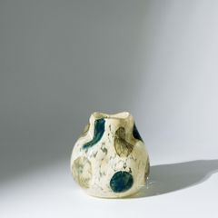 Bình Hoa Thủy Tinh Kết Cấu Lưới Xanh Lam Sang Trọng