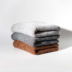 Chăn Len Dệt Kim Phủ Giường Decor Phong Cách Wabi Sabi Sang Trọng