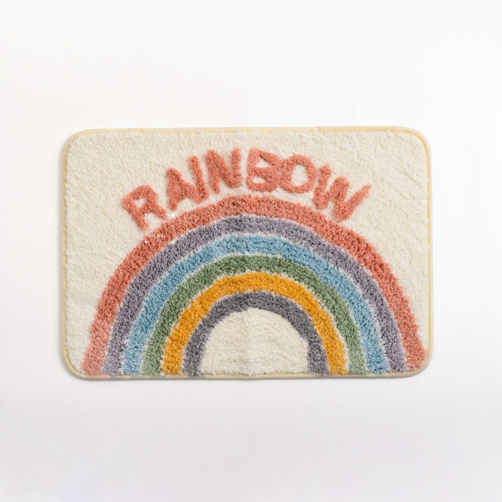 Thảm Lau Chân Trang Trí Cửa Ra Vào Nhà Tắm Siêu Thấm Rainbow