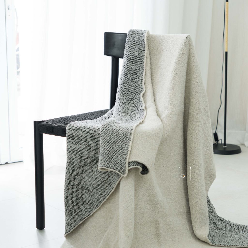 Chăn Len Dệt Kim Phủ Giường Decor Phong Cách Wabi Sabi Sang Trọng