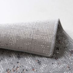 Thảm Trải Sàn Lông Ngắn Vệt Sáng Xoáy Tròn Vintage