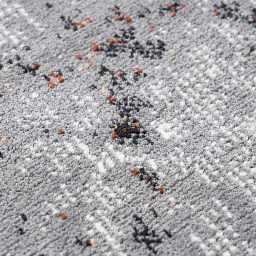 Thảm Trải Sàn Lông Ngắn Vệt Sáng Xoáy Tròn Vintage