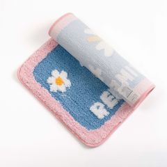 Thảm Lau Chân Cotton Len Dày Hình Bông Hoa Relax In Nổi