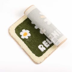 Thảm Lau Chân Cotton Len Dày Hình Bông Hoa Relax In Nổi