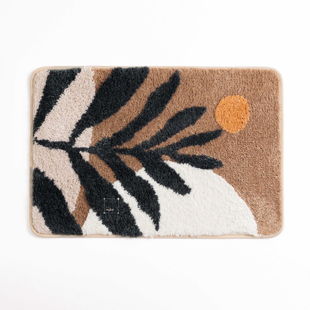 Thảm Lau Chân Chống Trượt Trang Trí Nhà Cửa Họa Tiết Hoa Lá