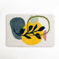 Thảm Lau Chân Chống Trượt Trang Trí Nhà Cửa Họa Tiết Hoa Lá