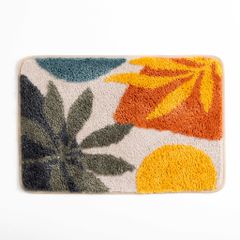 Thảm Lau Chân Chống Trượt Trang Trí Nhà Cửa Họa Tiết Hoa Lá