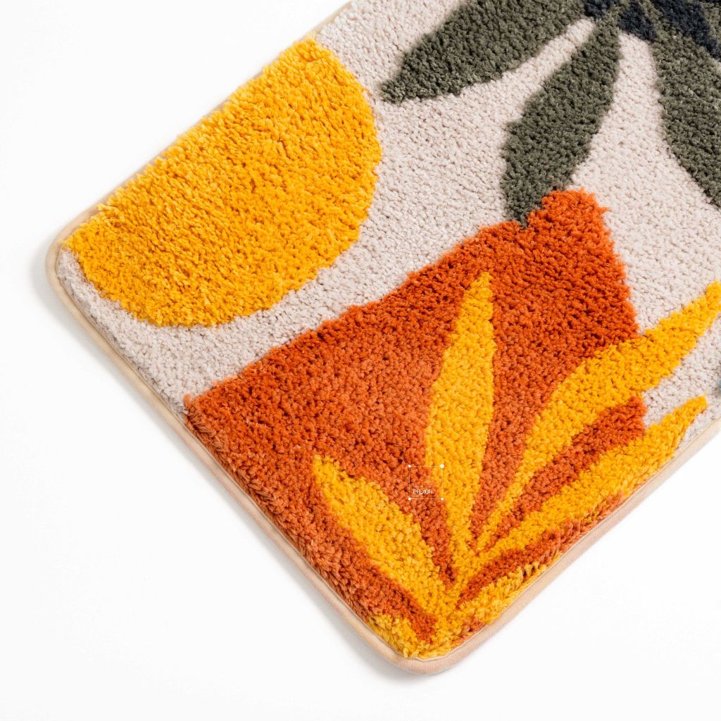 Thảm Lau Chân Chống Trượt Trang Trí Nhà Cửa Họa Tiết Hoa Lá