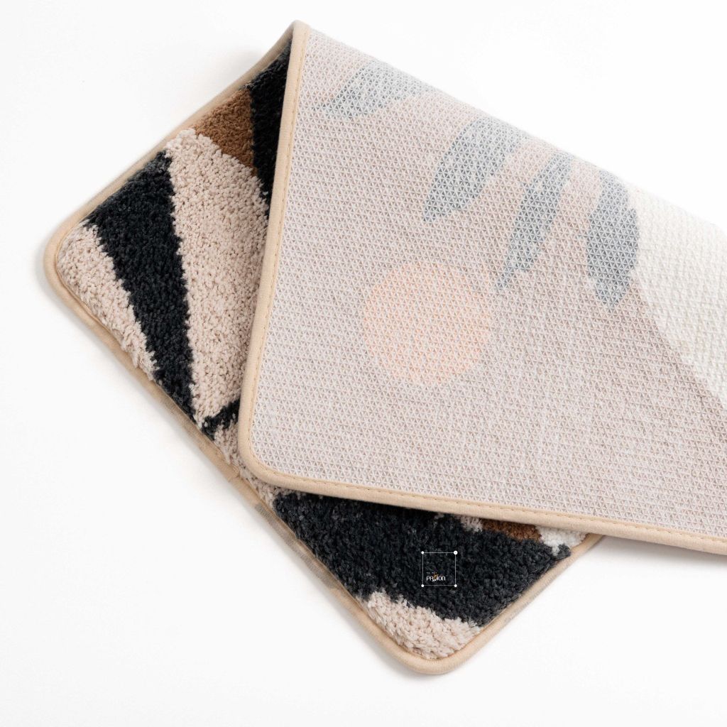 Thảm Lau Chân Chống Trượt Trang Trí Nhà Cửa Họa Tiết Hoa Lá