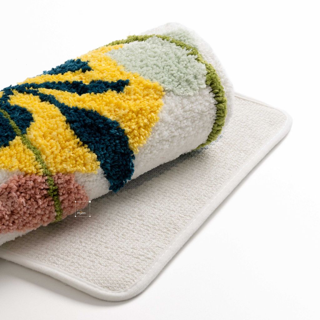 Thảm Lau Chân Chống Trượt Trang Trí Nhà Cửa Họa Tiết Hoa Lá