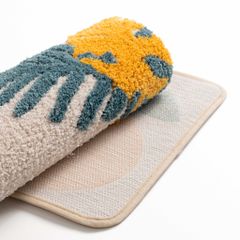 Thảm Lau Chân Chống Trượt Trang Trí Nhà Cửa Họa Tiết Hoa Lá