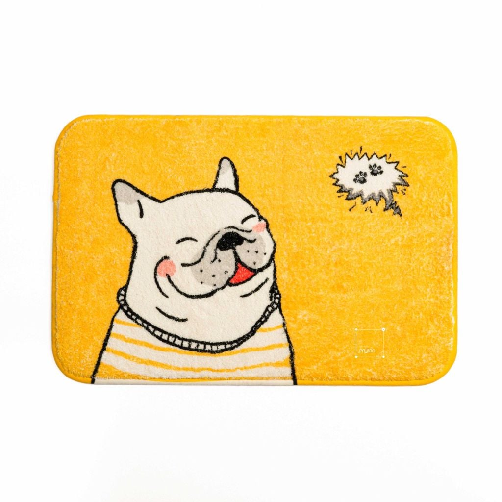 Thảm Lau Chân Cotton Len Cừu Hoạt Hình