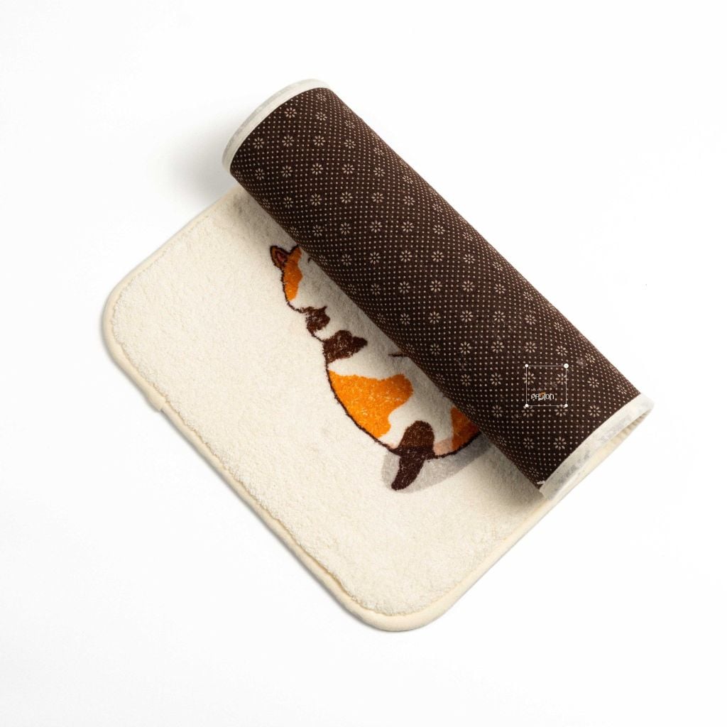 Thảm Lau Chân Cotton Len Cừu Hoạt Hình
